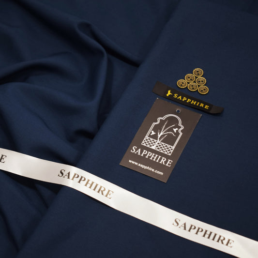 Sapphire Gold Mens premium Wash & Wear Aunstitched fabric for men|navy blue