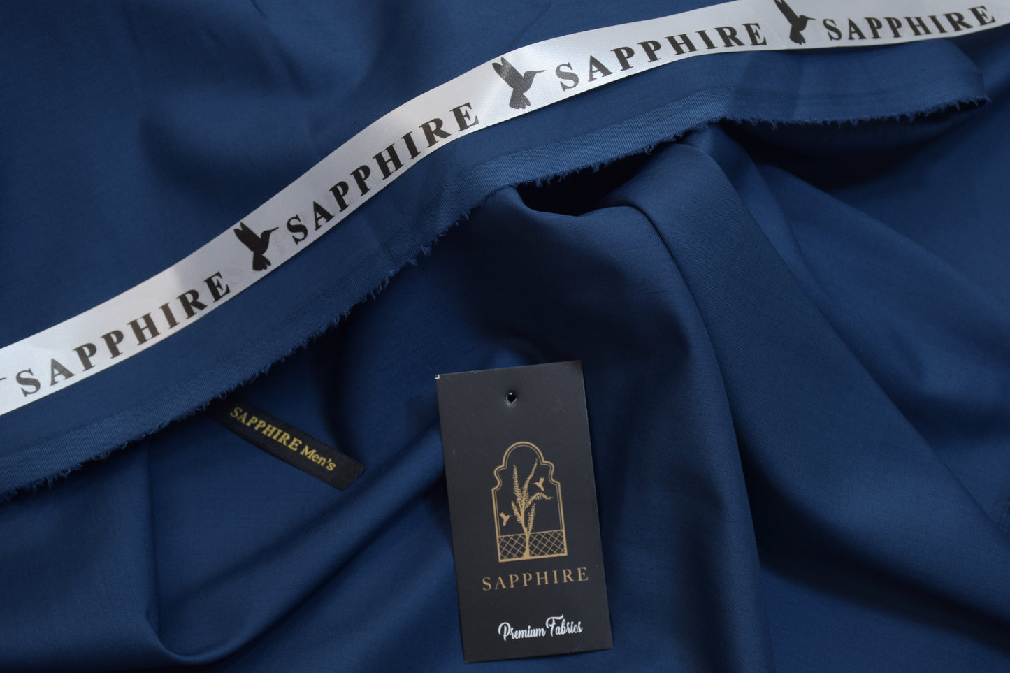 Sapphire Mens premium Wash & Wear unstitched fabric for men| Royal blue