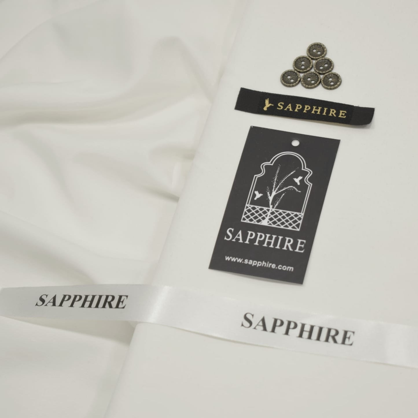 Sapphire Gold Mens premium Wash & Wear Aunstitched fabric for men|off white