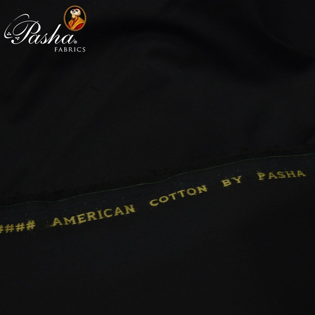 PASHA FABRICS AMERICAN 100% SUPER FINE COTON| jet black